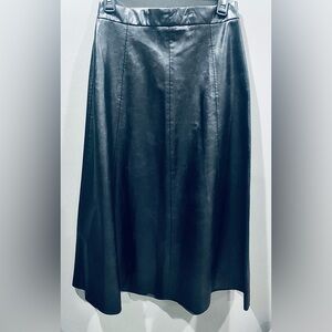 Black Maxi Faux Leather Skirt Size M